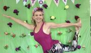 Martine in yoga pose for Spring into Yin launch